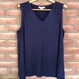 Liz Claiborne size XL blue, sleeveless top